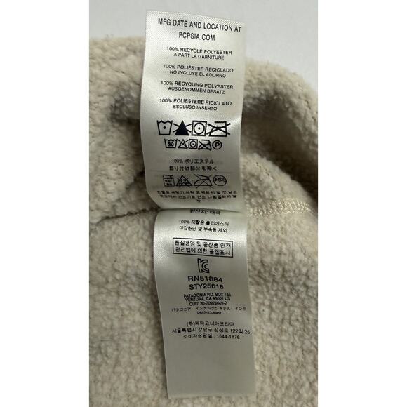 Patagonia Better Sweater Fleece 1/4 Zip Pullover Top Women's Small Oyster White - Picture 8 of 13